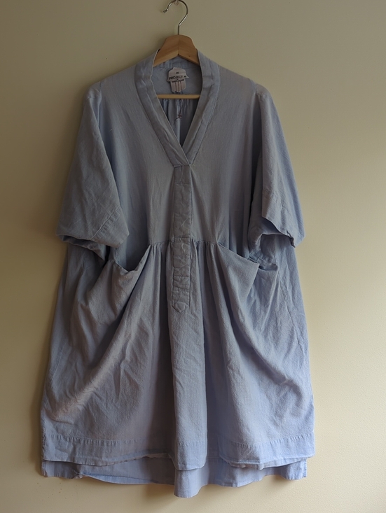 Project 6 by Shaindy Backer Dresses & Skirts - Light Blue Tunic Dress with V-Neck